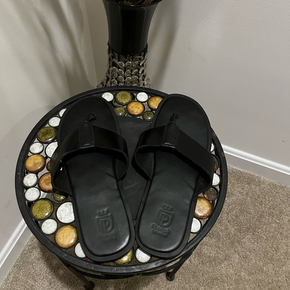 Genuine Handmade Men's  Sandals Brown Size 8 - Picture 8 of 10